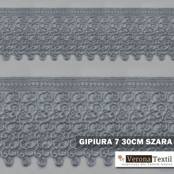 Gipiura numer 7 30 cm szara