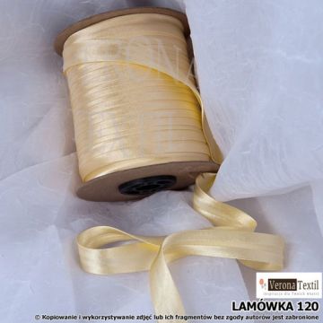 Lamówka atłasowa 120 kremowa