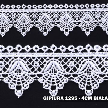 Gipiura motek 1295  4 cm biała