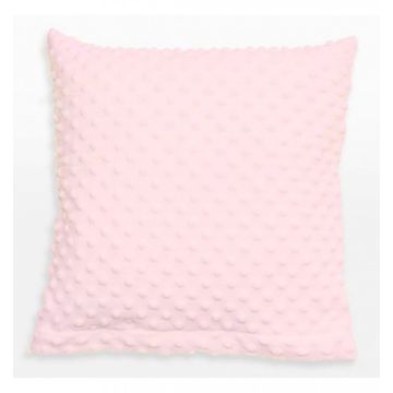 Poszewka MINKY 40x40 jasny róż