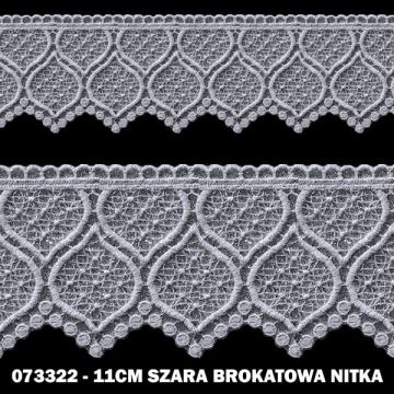 Gipiura 073322 11 cm szara brokatowa nitka