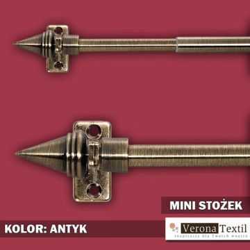 mini karnisz  40-60 antyk stożek