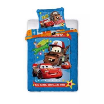 Komplet pościeli bawełniane 100x135+40x60 Cars-1