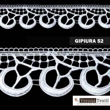 Gipiura motek numer 52 8 cm biała