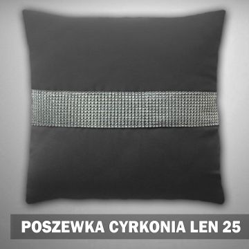 Poszewka 40x40 LEN1 25 szary ciemny cyrkonie