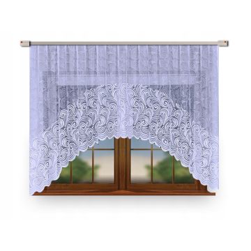 FIRANKA GOTOWA ŻAKARDOWA ŁUK 160X400 23391 ODPASOWANA ŁUK