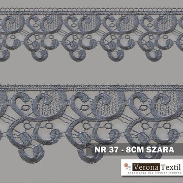 Gipiura motek numer 37 8 cm szara