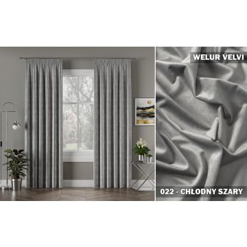 Gotowa zasłona velvi na taśmie 022