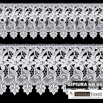 Gipiura motek numer 65 20 cm biała