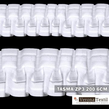 Taśma marszcząca 6 cm ZP3 SMOK 1:2,5 bawełna 50 m
