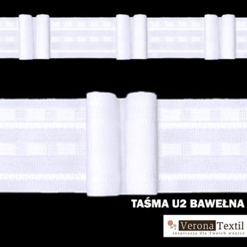 Taśma marszcząca 5 cm U2 1:2 bawełna 50m