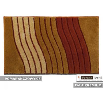 Dywaniki łazienkowe Fala Premium 80x50 08 pomarańczowy