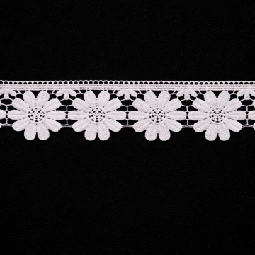 Gipiura motek 7164  8 cm biała
