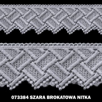 Gipiura 073384 10,5 cm szara brokatowa nitka