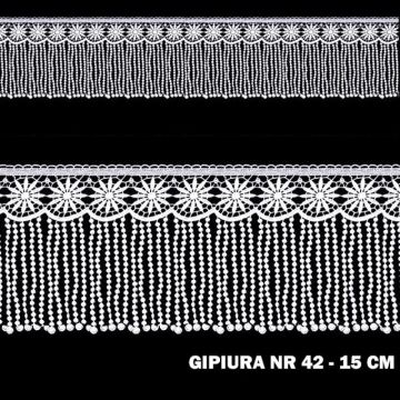 Gipiura numer 42 15 cm biała
