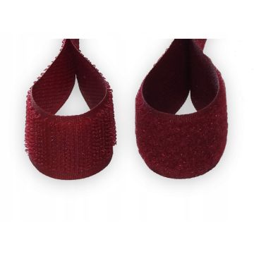 TAŚMA RZEP PĘTELKA HACZYK BEZ KLEJU 25MM BORDO/KPL