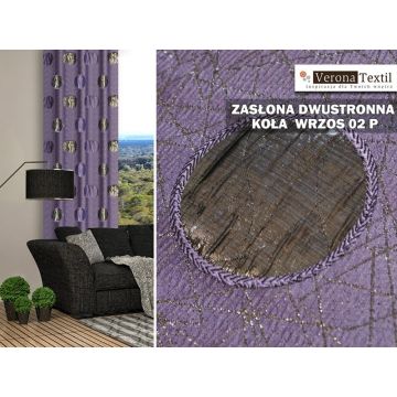 Materiał dwustronny kółka wrzosowe 140 – na metry (cena za 1 mb)