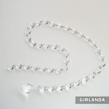 Girlanda 100 cm kryształowa zawieszka