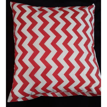 Poszewka bawełniana 40x40 Zygzak czerwony