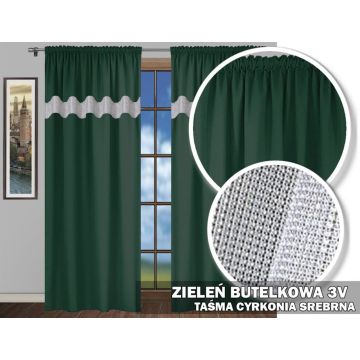 Zasłony SR na taśmie LEN cyrkonie 3V