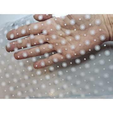 Cerata dekoracyjna przeźroczysta z białym nadrukiem szer.140