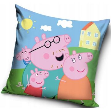 Poszewka dwustronna 100% mikrofibra 40x40 ŚWINKA PEPPA