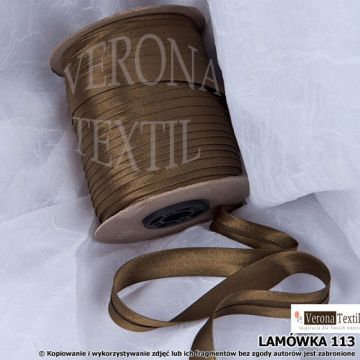 Lamowka atlasowa 113 brazowo-zlota