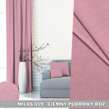 Gotowa zasłona na taśmie Milas 019 róż