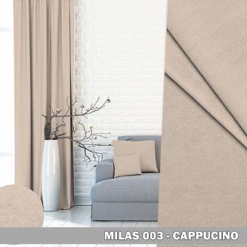 Gotowa zasłona na taśmie Milas 003 cappucino
