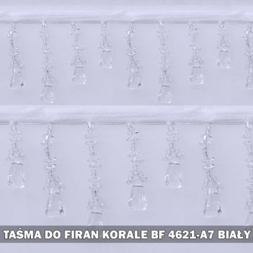 Tasiemka z koralikami BF 4621 A7 biały