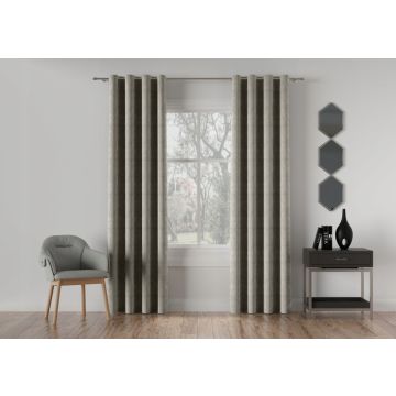 TKANINA ZASŁONOWA MATERIAŁ HOLLAND VELVET 002 150 JASNY SZARY – na metry (cena za 1 mb)