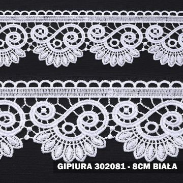 Gipiura motek 302081 8 cm biała