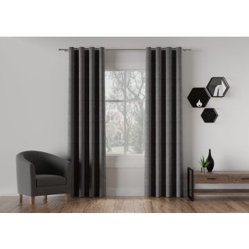 Holland Velvet tkanina zasłonowa 003 150 ciemny szary – na metry (cena za 1 mb)