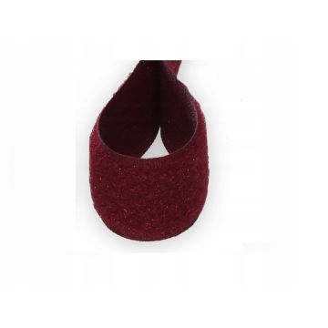 TAŚMA RZEP MIĘKKI PĘTELKA BEZ KLEJU 25MM BORDO MB