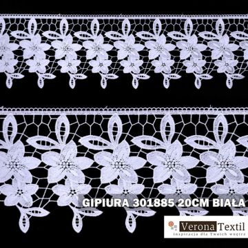 Gipiura motek 301885 20 cm biała