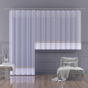 Komplet prosty 250x200 155x300 biała+złota