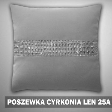Poszewka 40x40 LEN1 25a szary jasny cyrkonie