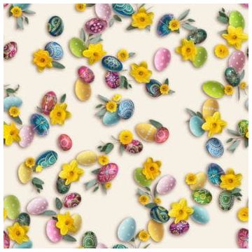 Tkanina Wielkanocna Pisanki Żonkil – na metry (cena za 1 mb)
