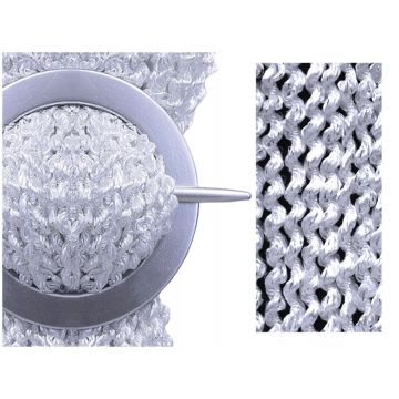 FIRANKA GOTOWA MAKARON ŚWIDEREK 250X300 SREBRO NIĆ