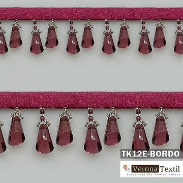 Tasiemka z koralikami TK 12E BORDO