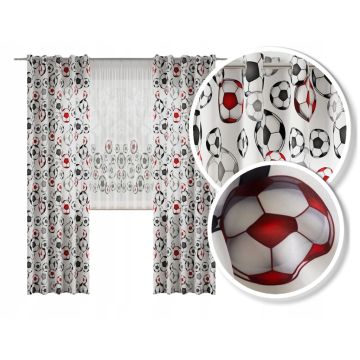 TKANINA ZASŁONOWA MATERIAŁ D00051/002/140 FUTBOL – na metry (cena za 1 mb)
