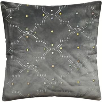 POSZEWKA PEARL GREY VELUR 42X42