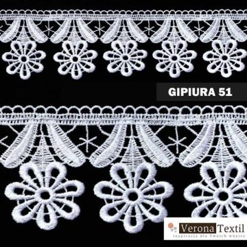 Gipiura numer 51 8 cm biała