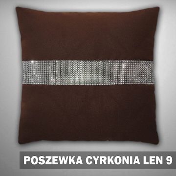 Poszewka 40x40 LEN1 9 brąz cyrkonie