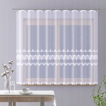 FIRANKA ŻAKARDOWA METRAŻOWA 618490 ZE WZOREM PASOWYM