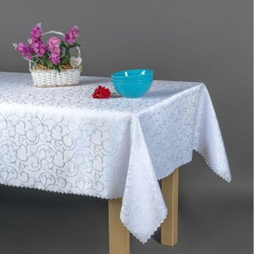 Obrus plamoodporny 140x300 022/3 biały Rozmiar: 140x240